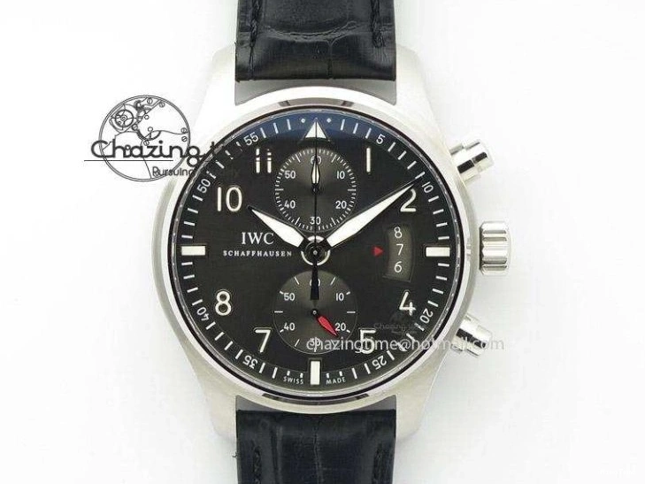 MIROTIME 0110 Portugieser Chrono  42 IW390403 ZF 1:1 Best Edition White Dial Blue Hand on Black Leather Strap A WellDesigned 7190